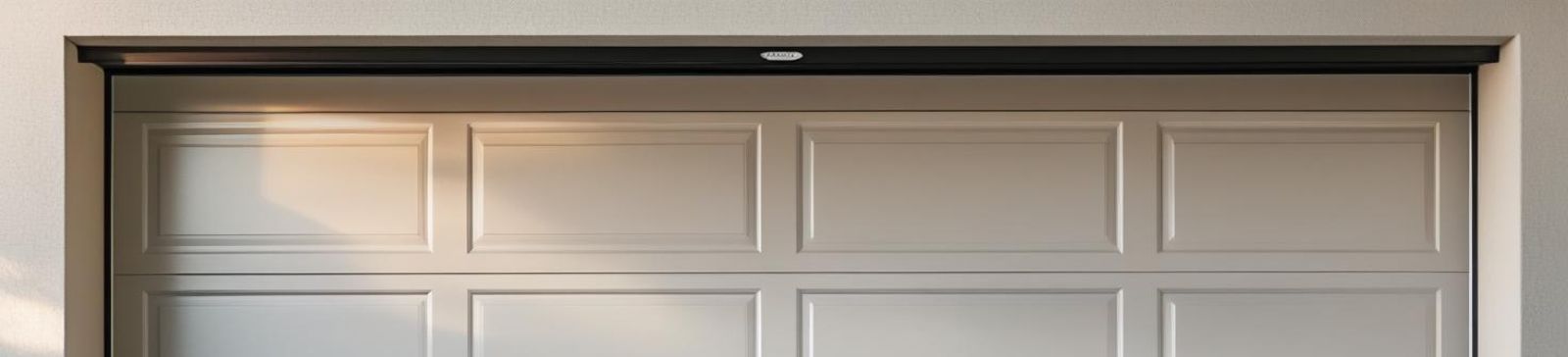 White paneled garage door installed in Chandler home driveway with clean, modern finish